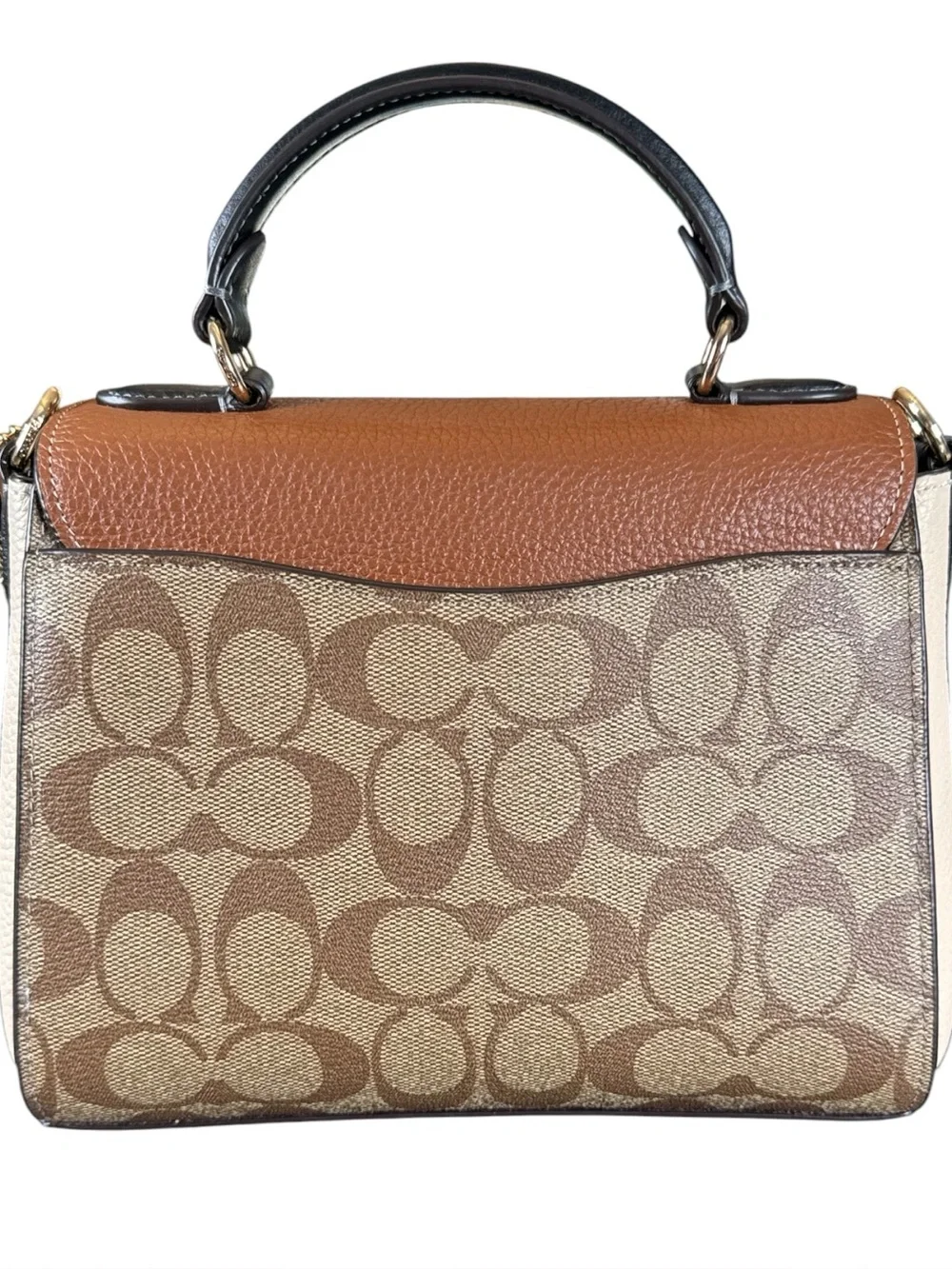COACH Morgan Top Handle Satchel in Colorblock Signature Canvas